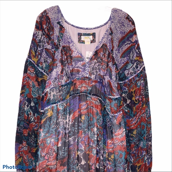 ❌SOLD❌ Anthropologie 8 Annabella Boho Maxi Dress - Picture 4 of 10